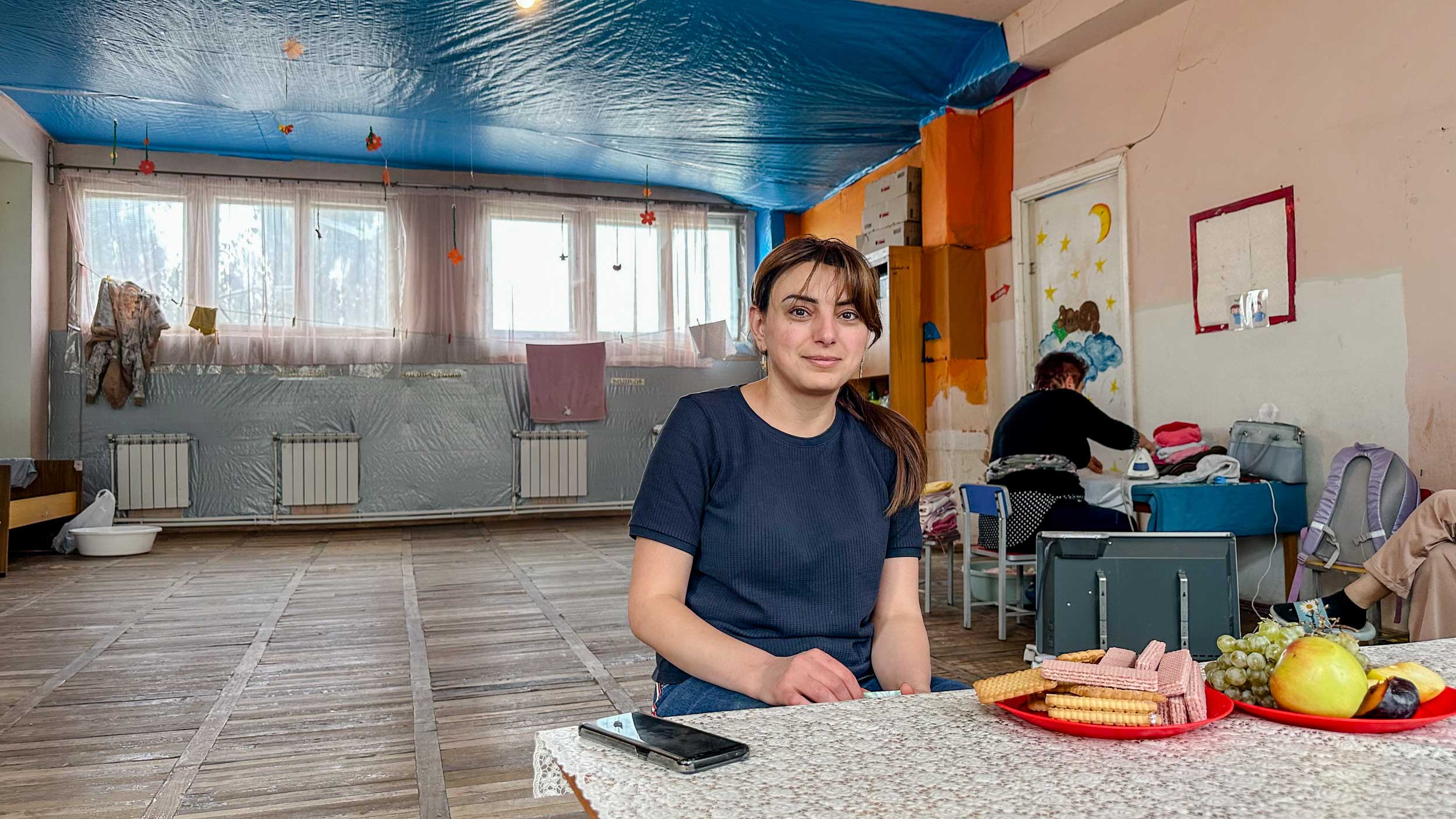 Hermine Hayrapetyan, 35, says she does not have concrete plans for the future. “We still struggle to grasp the full extent of what has happened to us, we do not know what the future holds.” © Siranush Sargsyan