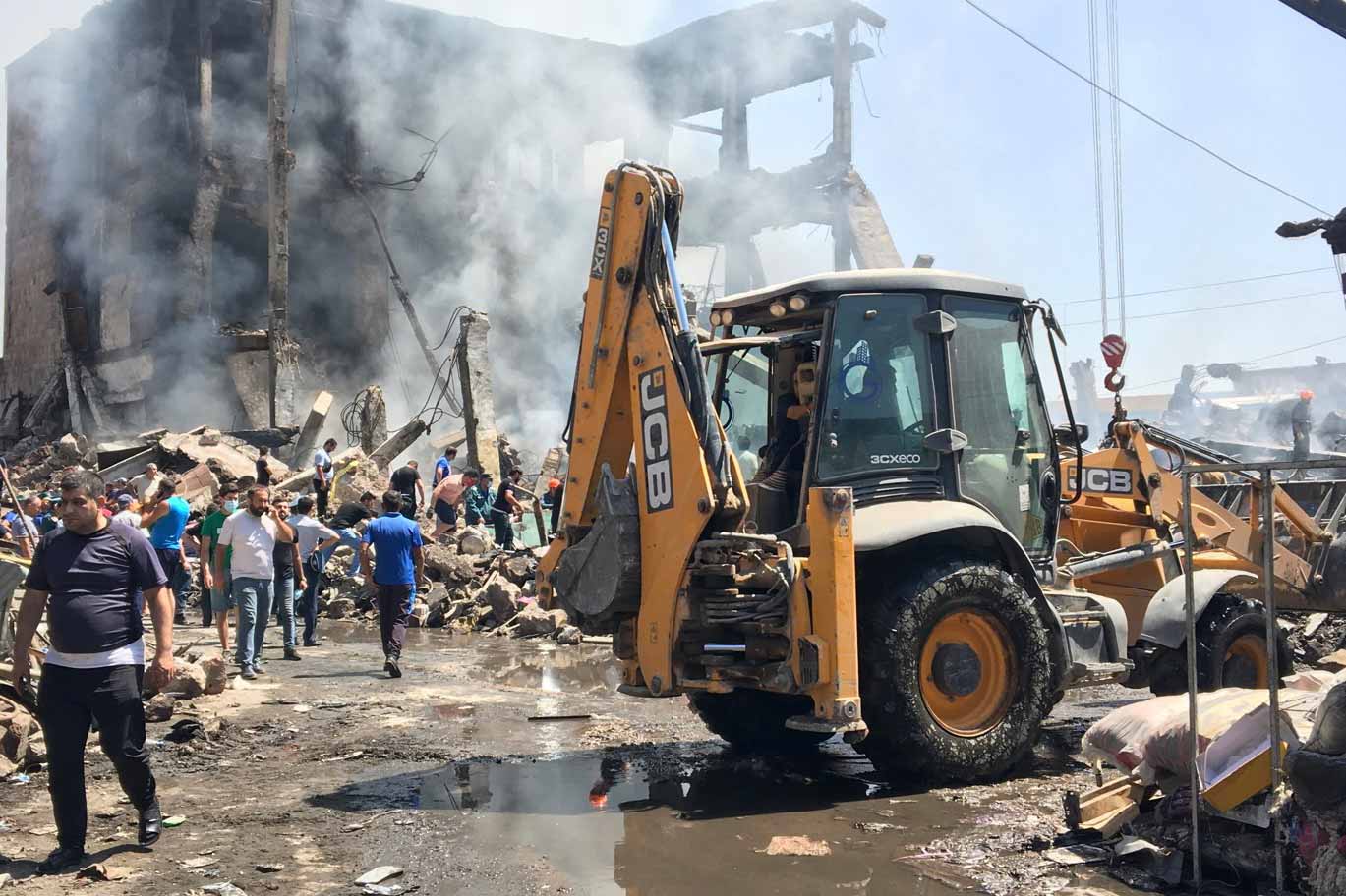 The explosion affected 36 businesses, but the government ruled out compensation, arguing that enterprises should have been insured. Authorities are compensating the victims of the explosion. © Armine Avetisyan