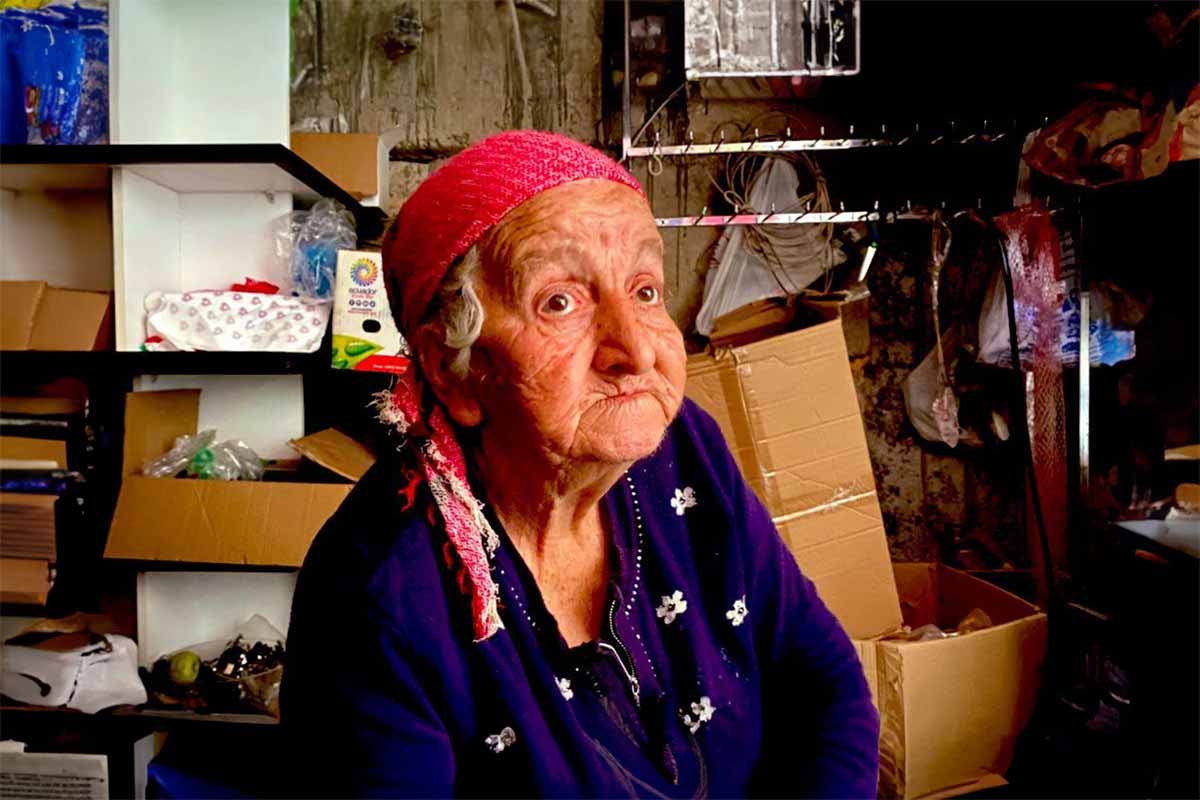 Maro, 86, arrived in Stepanakert in the evening of September 19 from Zagli, a village in the Nagorny Karabakh region. As the bombardment started the village head evacuated her to the city. “I have lived through many wars, many hurdles, but this time it was the hardest,” she said. “I witnessed the despair of my children and grandchildren. Why are they attacking us, pushing us from our houses after nine months of blockade that starved us? I want to return to my village but there should be security and guarantees that people can live peacefully and with dignity.” © Siranush Sargsyan
