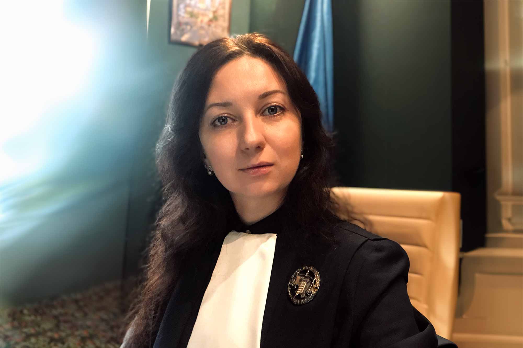Maryna Bondarenko, a Judge of the Darnytskyi district court of Kyiv. Photo courtesy of M. Bondarenko